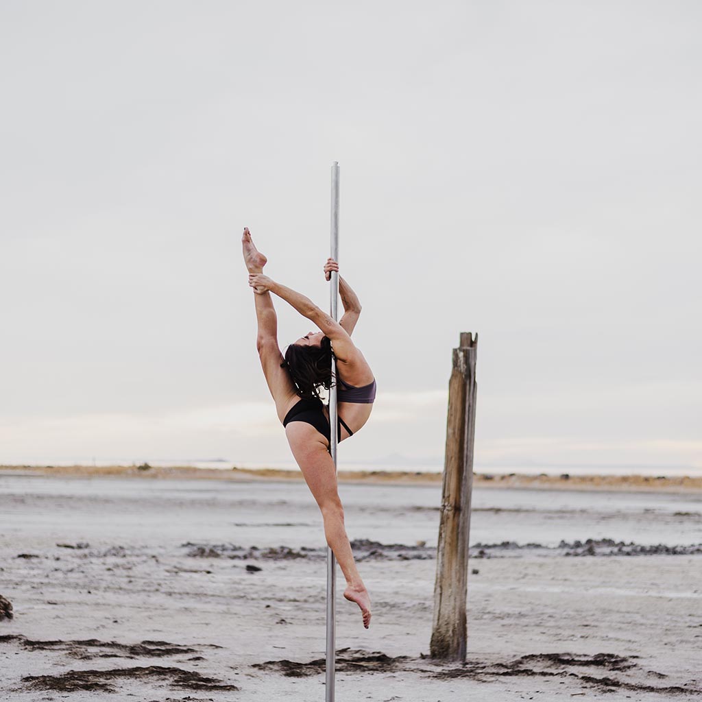 Carly at the spiral jetty