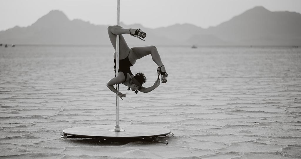 Pole Dancer at the Salt Flats